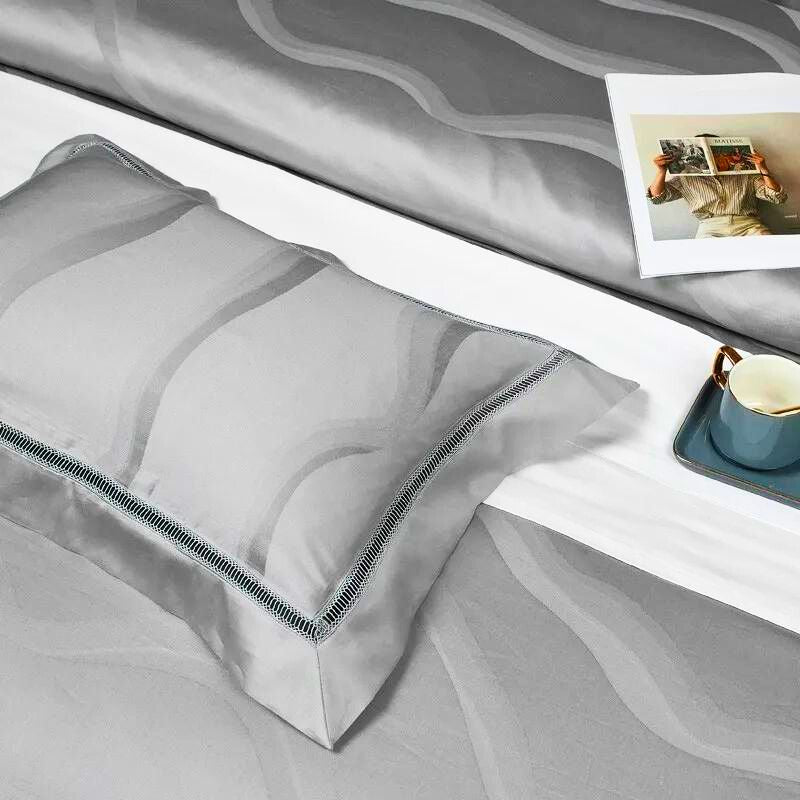 Light Gray 1000 Thread Count Egyptian Cotton Bedding Set – Unmatched Quality and Style!