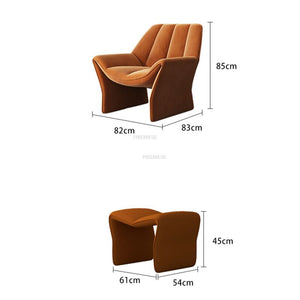 Nordic Luxury Modern Living Room Chairs: Creative Bedroom Balcony Leisure Single Sofa Chair - Italian Designer Chair for Stylish Home Furniture