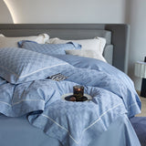 Elevate Your Sleep with 1000TC Egyptian Cotton Bedding Sets - Luxury Jacquard Duvet Cover, Flat Sheet, and Pillowcase Collection for Ultimate Comfort and Style.