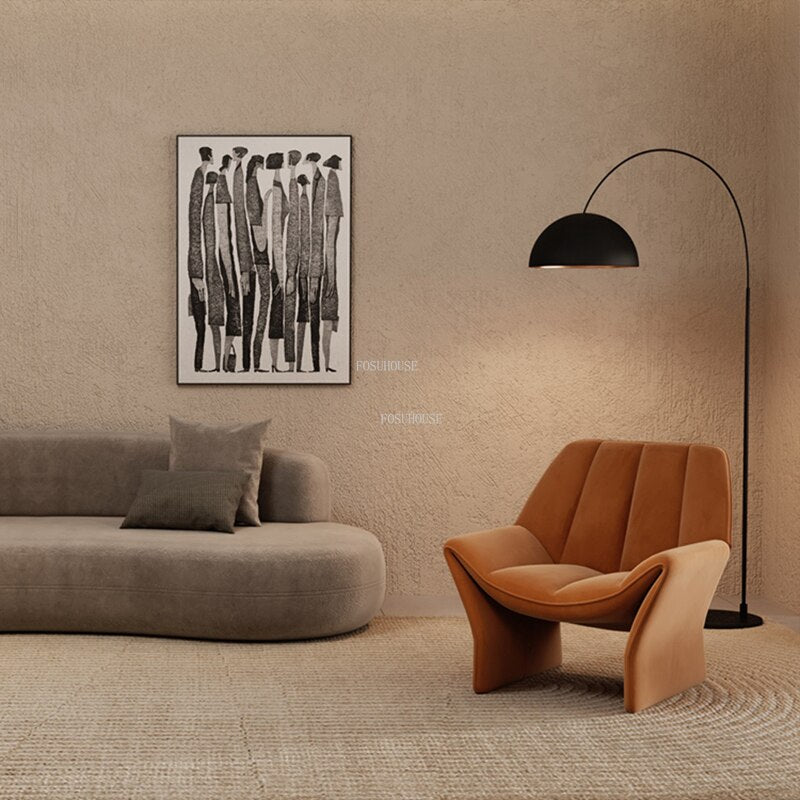 Nordic Luxury Modern Living Room Chairs: Creative Bedroom Balcony Leisure Single Sofa Chair - Italian Designer Chair for Stylish Home Furniture