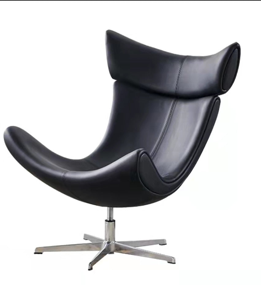Imola Arm Swivel Chair: Experience Modern Luxury with Top Grain Genuine Leather Lounge, Perfect for Leisure and Accentuating Your Living Room's Home Furniture!