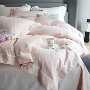 Elevate Your Sleep with 1000TC Egyptian Cotton Bedding Sets - Luxury Jacquard Duvet Cover, Flat Sheet, and Pillowcase Collection for Ultimate Comfort and Style.