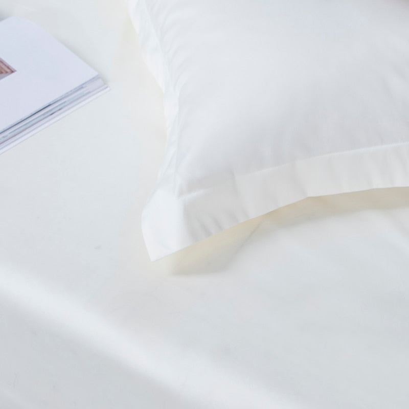 NEW Luxurious Pure White 100% Egyptian Cotton Bedding Set with 1000 Thread Count for Ultimate Comfort and Style