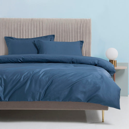 NEW Indulge in Ultimate Comfort with Our 1000TC Deep Blue 100% Egyptian Cotton Bedding Set