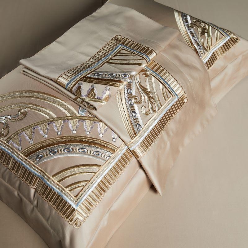 Vintage Luxury Gold Embroidery Bedding set 1200TC Egyptian Cotton Soft Duvet Cover Bed Sheet Pillowcases Double Queen King 4Pcs.