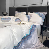 NEW Indulge in the Ultimate Comfort and Style with our Luxury Embroidery 1000TC Egyptian Cotton Bedding Set - Available in Queen and King Sizes, Includes a Duvet Cover, Bed Sheet, and Pillowcases for a Complete Bedding Solution