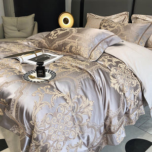 NEW Indulge in Unrivaled Comfort with Our 1000 Thread Count Egyptian Cotton Sateen Soft Duvet Cover Set - Chic Luxury Damask Design for Super King Beds (4/6 Pieces)