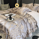 NEW Indulge in Unrivaled Comfort with Our 1000 Thread Count Egyptian Cotton Sateen Soft Duvet Cover Set - Chic Luxury Damask Design for Super King Beds (4/6 Pieces)