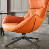 Swivel Chair Leather Sofa Chair with Back Modern Lounge Chair Nordic Recliner Luxury Relaxing Armchair Floor Soft Home Furniture