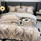 NEW Indulge in Unrivaled Comfort with Our 1000 Thread Count Egyptian Cotton Sateen Soft Duvet Cover Set - Chic Luxury Damask Design for Super King Beds (4/6 Pieces)