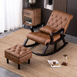 Solid Wood Rocking Chair Adult Reclining  Balcony Home Leisure Elderly   Strong Lazy Sofa Living Room Furniture