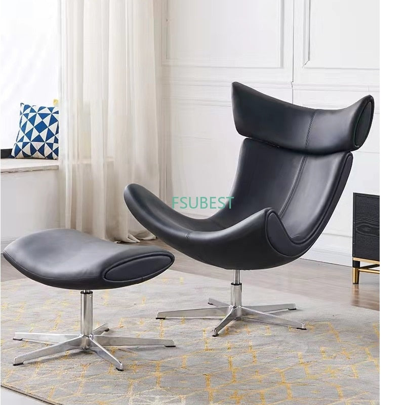 Imola Arm Swivel Chair: Experience Modern Luxury with Top Grain Genuine Leather Lounge, Perfect for Leisure and Accentuating Your Living Room's Home Furniture!