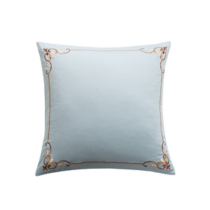 NEW Indulge in Luxury with Our Egyptian Cotton Blue & White Patchwork Duvet Cover Set - Crown Embroidery, Queen/King Size
