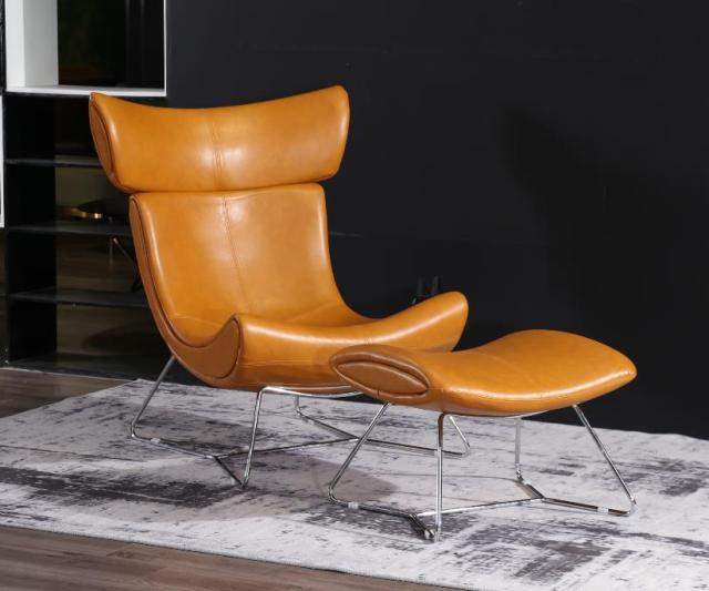NEW Indulge in Opulent Comfort and Style with Our Iconic Leather/PU Leather Lounge Leisure Chair and Footrest - Available in Multiple Colors for the Ultimate Upgrade Experience!