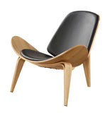 Vintage High Quality Solid Wood Three-Legged Shell Chair