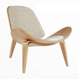 Vintage High Quality Solid Wood Three-Legged Shell Chair
