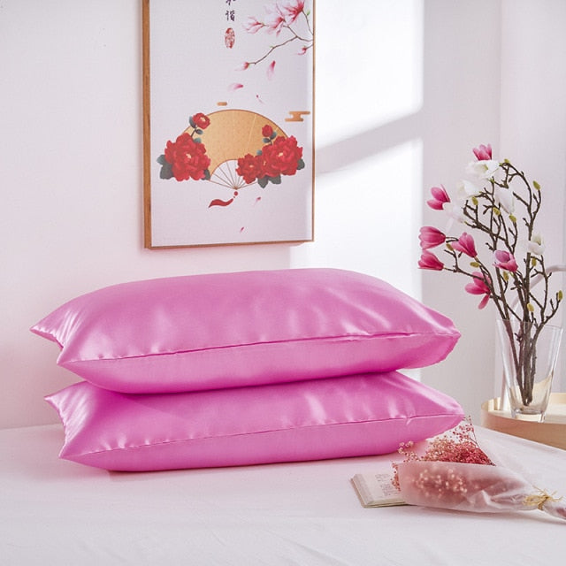 NEW Soft & Shiny Polyester Pillowcases - Experience Ultimate Comfort & Style Every Night