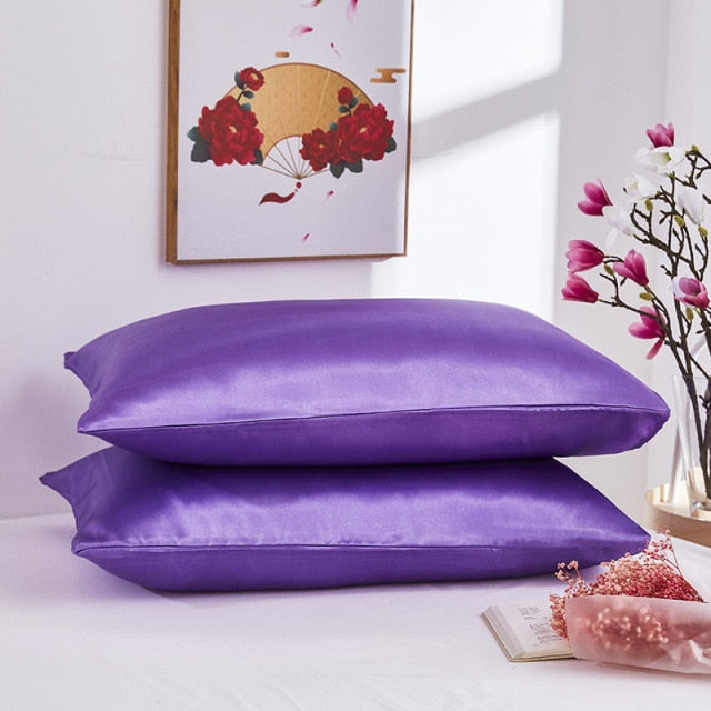 NEW Soft & Shiny Polyester Pillowcases - Experience Ultimate Comfort & Style Every Night