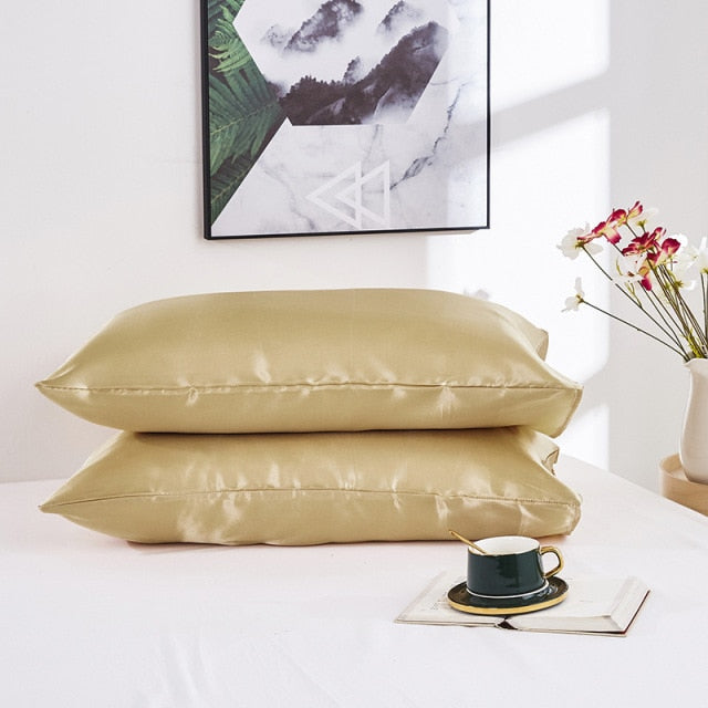 NEW Soft & Shiny Polyester Pillowcases - Experience Ultimate Comfort & Style Every Night