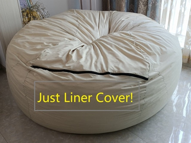 1pc Large Beanbag Liner Cover Round Bean Bag Cover Cushion Inner Cover For  Filling For Bedroom Living Room Home Decor Only Cover No Filling - Home &  Kitchen - Temu