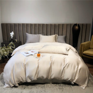 NEW Indulge in Pure Comfort and Elegance with our Luxury White 100% Silk Bedding Set - Available in Queen and King Size with Your Choice of Quilt Cover, Flat or Fitted Sheet, and Pillowcases Included