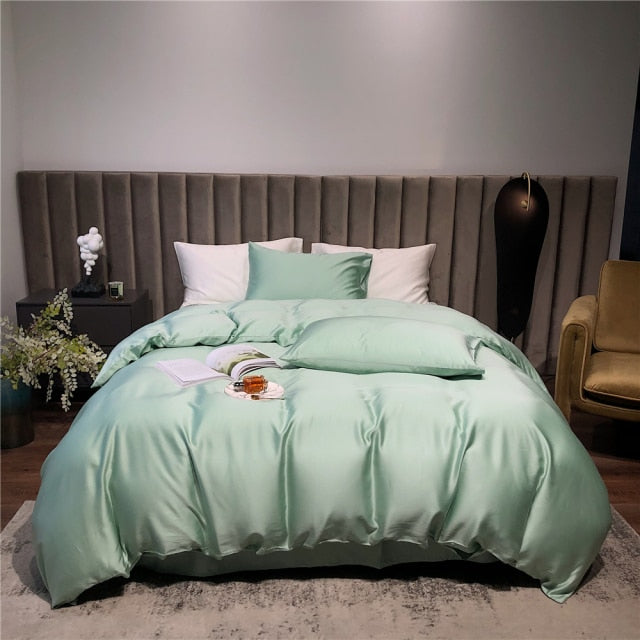 NEW Indulge in Pure Comfort and Elegance with our Luxury White 100% Silk Bedding Set - Available in Queen and King Size with Your Choice of Quilt Cover, Flat or Fitted Sheet, and Pillowcases Included
